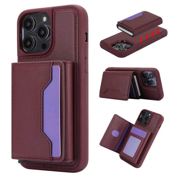 For iPhone 14 Pro Max Case RFID Blocking Detachable Back Cover with Card Holder