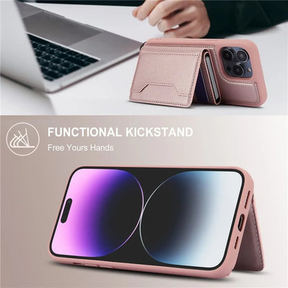 For iPhone 14 Pro Max Case RFID Blocking Detachable Back Cover with Card Holder