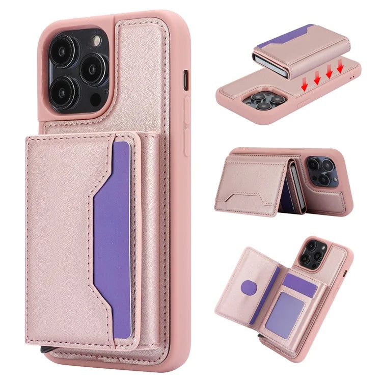 For iPhone 13 Pro Max Phone Cases Bulk Card Holder Slots RFID Blocking Cover