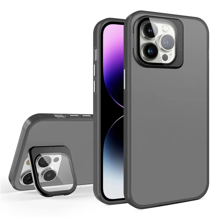 For iPhone 13 Pro Phone Camera Cover Case Matte Kickstand Phone Protector