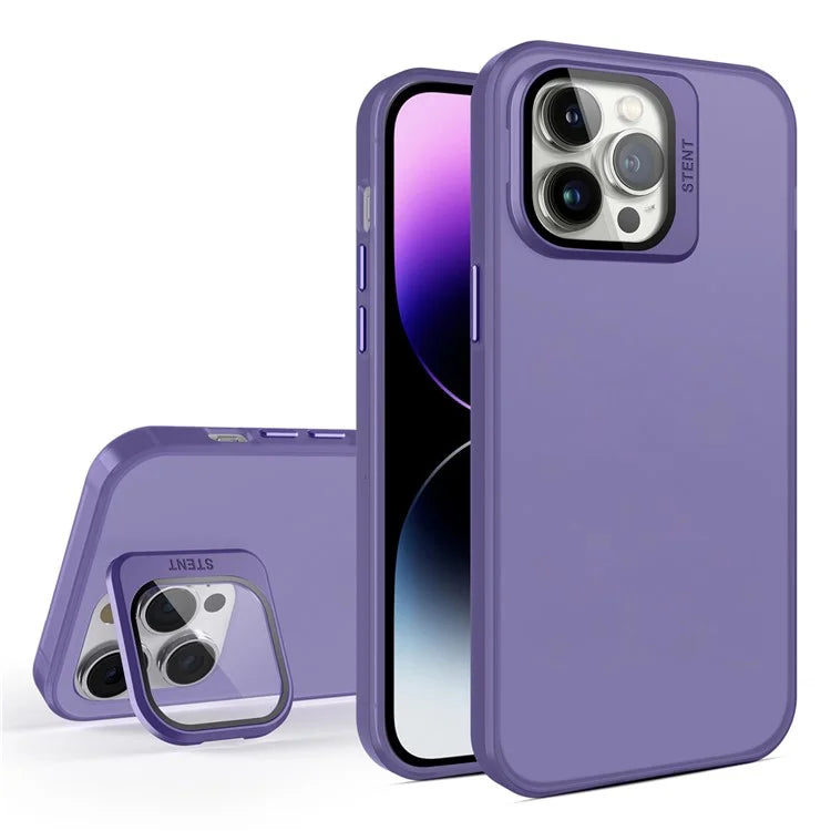 For iPhone 13 Pro Phone Camera Cover Case Matte Kickstand Phone Protector