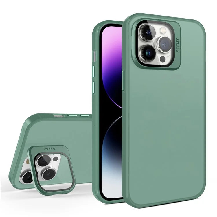 For iPhone 13 Pro Phone Camera Cover Case Matte Kickstand Phone Protector