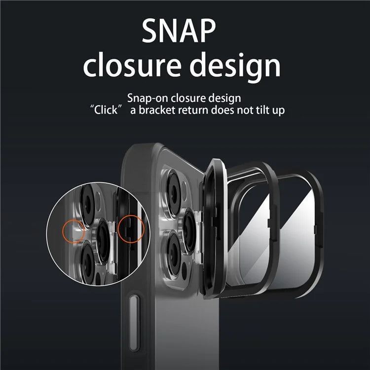 For iPhone 13 Pro Phone Camera Cover Case Matte Kickstand Phone Protector