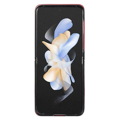 For Samsung Galaxy Z Flip4 5G Case TPU+PU Leather Cover Crossbody Shoulder Bag Magnetic Phone Shell