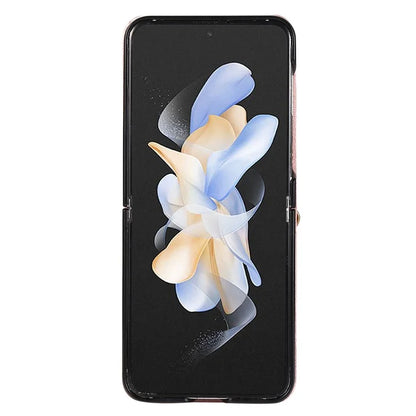 For Samsung Galaxy Z Flip5 5G Case Magnetic Phone Shell TPU+PU Leather Phone Cover with Strap
