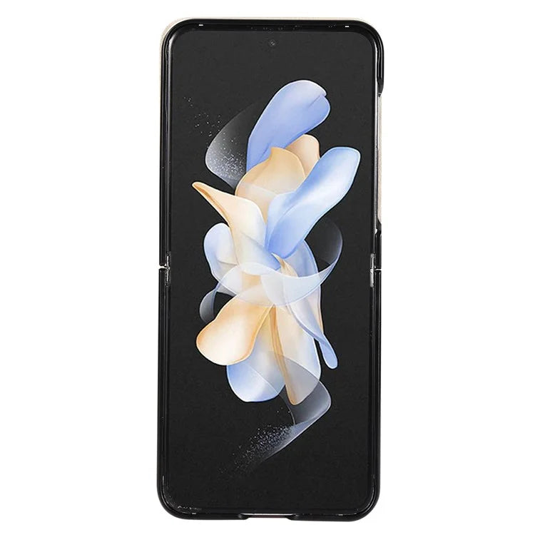 For Samsung Galaxy Z Flip5 5G Case Magnetic Phone Shell TPU+PU Leather Phone Cover with Strap