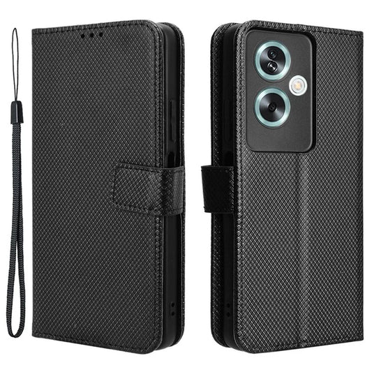 For Oppo A79 5G / A2 5G / OnePlus Nord N30 SE 5G Case Stand Wallet Diamond Texture Phone Cover