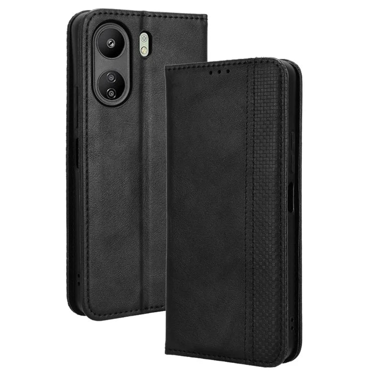 For Xiaomi Redmi 13C / Poco C65 4G Case Retro Phone Cover with Wallet Stand