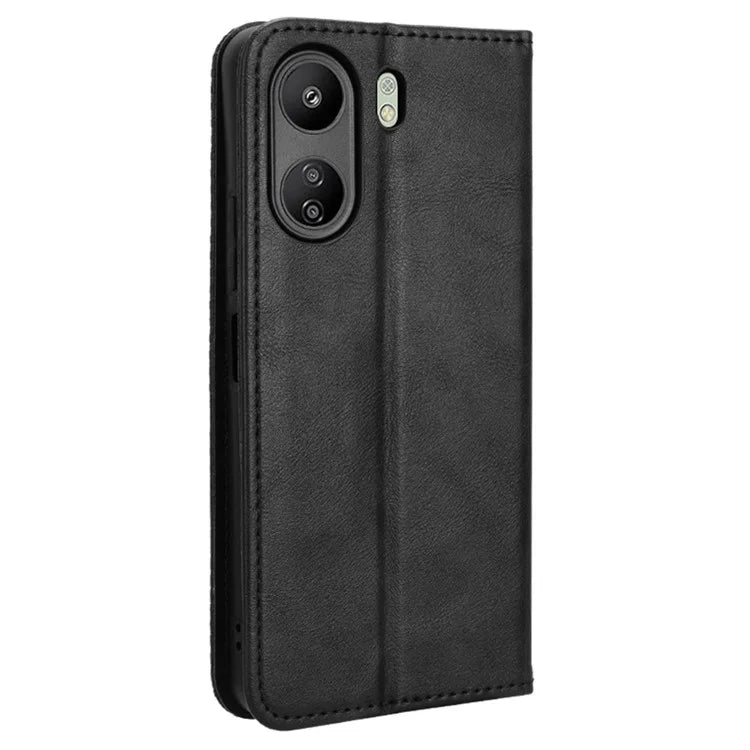 For Xiaomi Redmi 13C / Poco C65 4G Case Retro Phone Cover with Wallet Stand