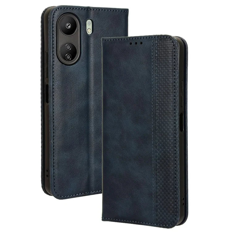 For Xiaomi Redmi 13C / Poco C65 4G Case Retro Phone Cover with Wallet Stand
