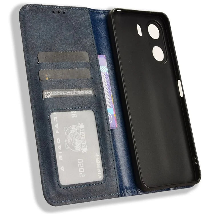 For Xiaomi Redmi 13C / Poco C65 4G Case Retro Phone Cover with Wallet Stand
