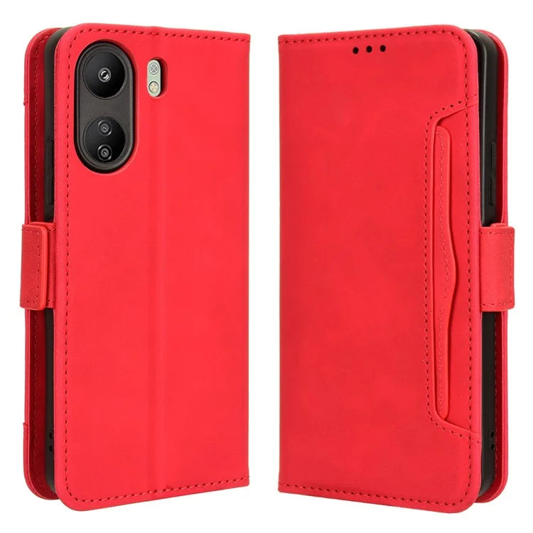 For Xiaomi Redmi 13C / Poco C65 4G Case Multiple Card Holder Leather Stand Cover