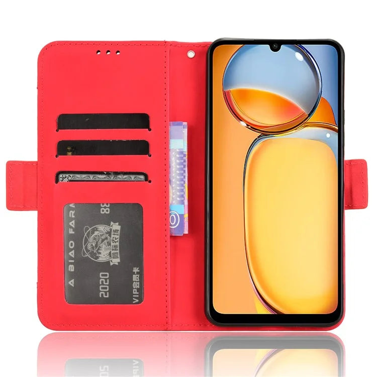 For Xiaomi Redmi 13C / Poco C65 4G Case Multiple Card Holder Leather Stand Cover