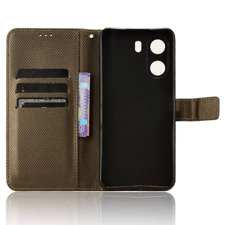 For Xiaomi Redmi 13C / Poco C65 4G Case Diamond Texture Leather Wallet Phone Cover