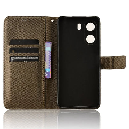 For Xiaomi Redmi 13C / Poco C65 4G Case Diamond Texture Leather Wallet Phone Cover
