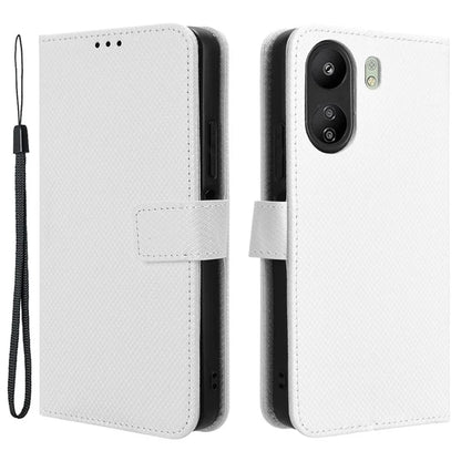 For Xiaomi Redmi 13C / Poco C65 4G Case Diamond Texture Leather Wallet Phone Cover