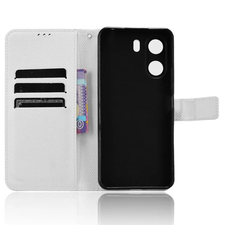 For Xiaomi Redmi 13C / Poco C65 4G Case Diamond Texture Leather Wallet Phone Cover