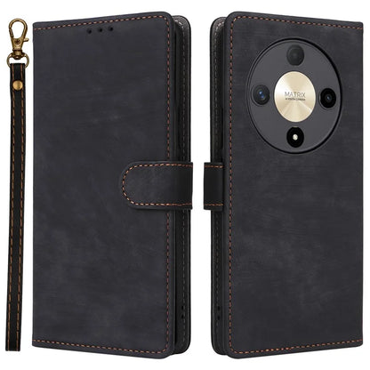 For Honor Magic6 Lite 5G / X9b 5G / X50 Case RFID Blocking Leather Wallet Phone Protection Cover with Strap