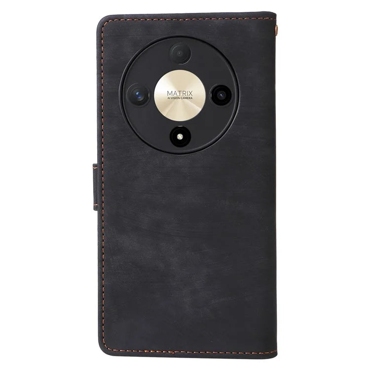 For Honor Magic6 Lite 5G / X9b 5G / X50 Case RFID Blocking Leather Wallet Phone Protection Cover with Strap