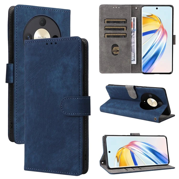 For Honor Magic6 Lite 5G / X9b 5G / X50 Case RFID Blocking Leather Wallet Phone Protection Cover with Strap