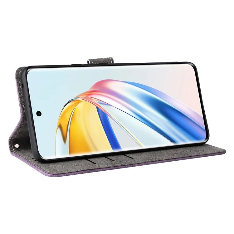 For Honor Magic6 Lite 5G / X9b 5G / X50 Case RFID Blocking Leather Wallet Phone Protection Cover with Strap