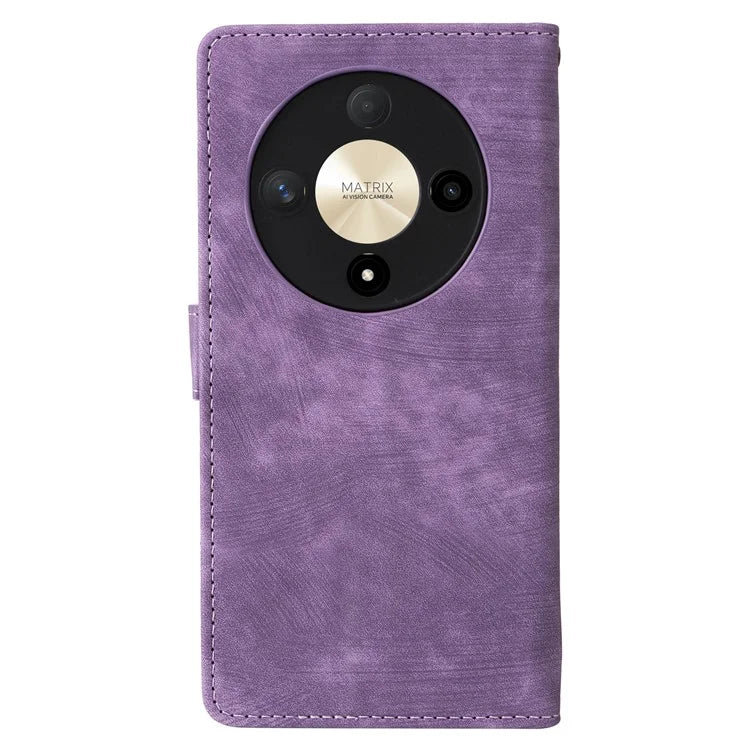 For Honor Magic6 Lite 5G / X9b 5G / X50 Case RFID Blocking Leather Wallet Phone Protection Cover with Strap
