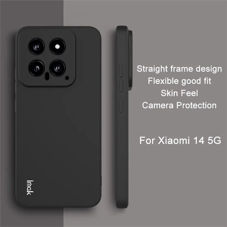 IMAK UC-4 Series for Xiaomi 14 Case Straight Edge Flexible TPU Phone Back Cover