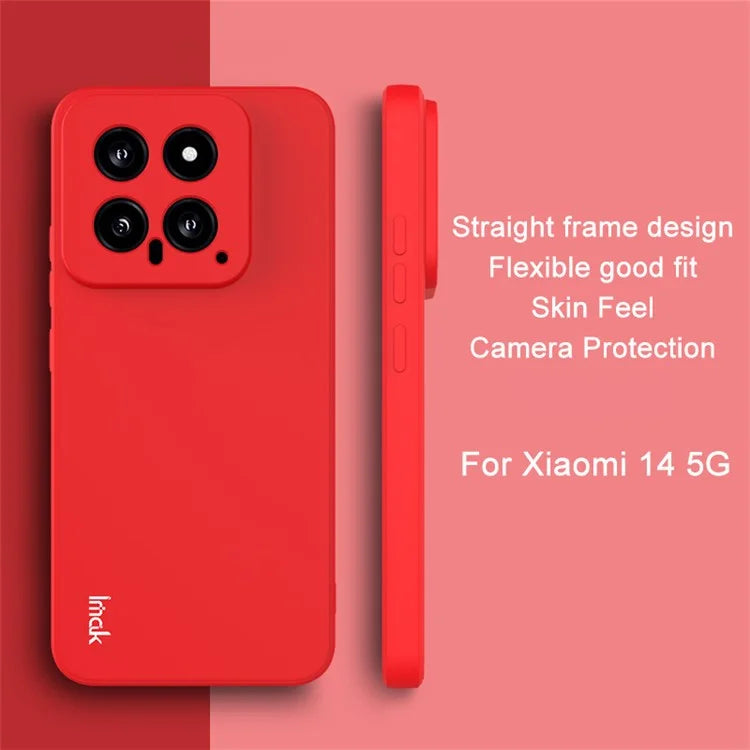 IMAK UC-4 Series for Xiaomi 14 Case Straight Edge Flexible TPU Phone Back Cover