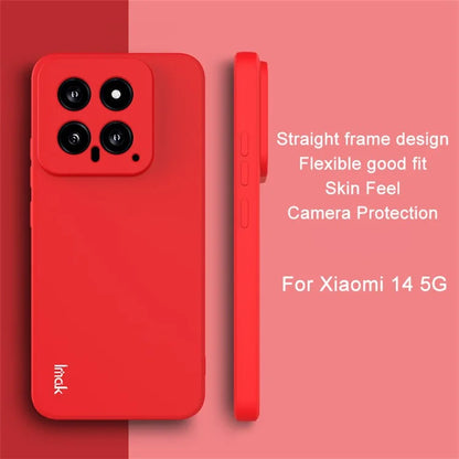 IMAK UC-4 Series for Xiaomi 14 Case Straight Edge Flexible TPU Phone Back Cover