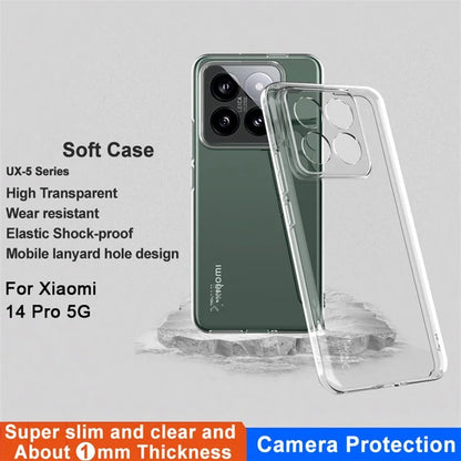 IMAK UX-5 Series for Xiaomi 14 Pro Case Soft TPU Protective Phone Cover (Slim Style)