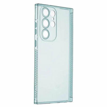 XLT Series For Samsung Galaxy S22 Ultra 5G TPU Case Straight Edge Anti-slip Phone Cover Army Green