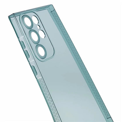 XLT Series For Samsung Galaxy S22 Ultra 5G TPU Case Straight Edge Anti-slip Phone Cover Army Green
