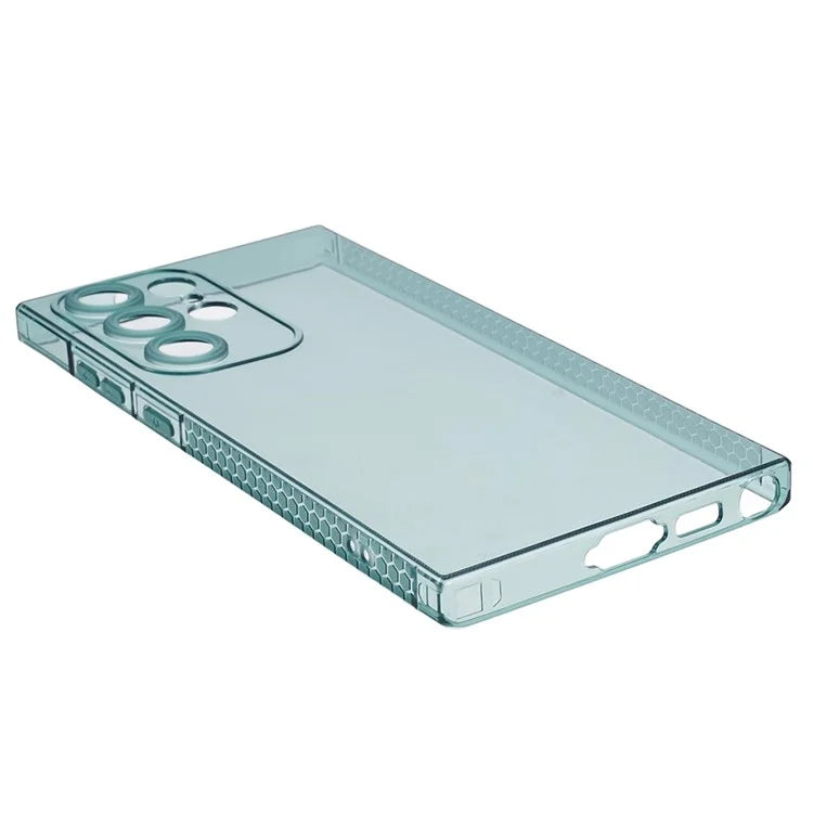 XLT Series For Samsung Galaxy S22 Ultra 5G TPU Case Straight Edge Anti-slip Phone Cover Army Green