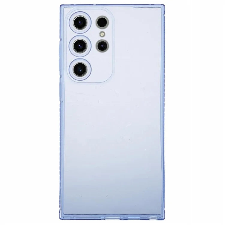 XLT Series For Samsung Galaxy S22 Ultra 5G TPU Case Straight Edge Anti-slip Phone Cover Blue