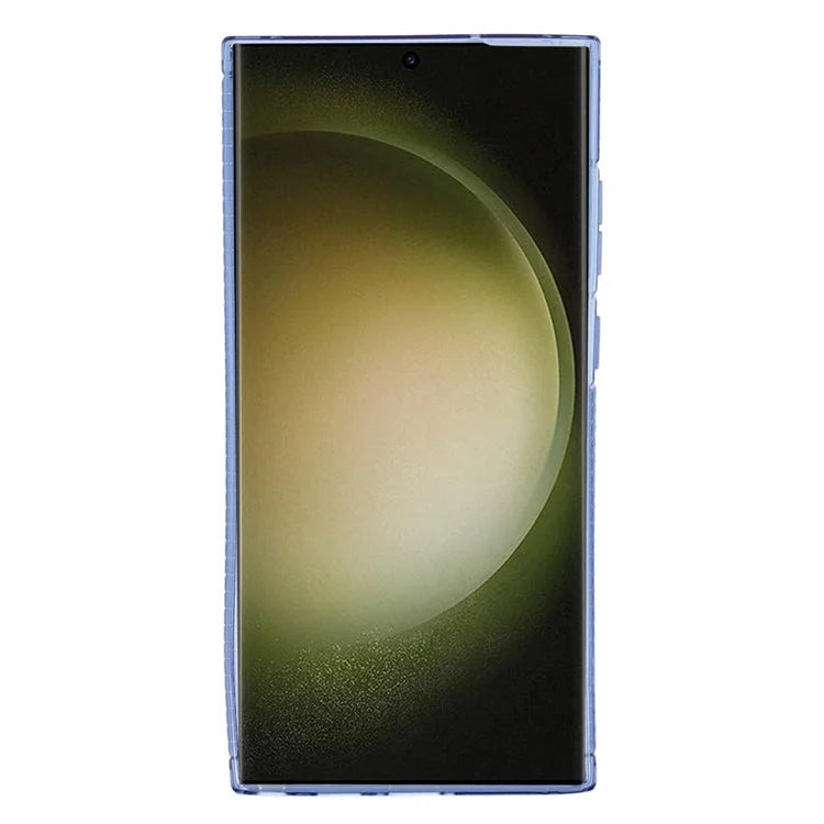 XLT Series For Samsung Galaxy S22 Ultra 5G TPU Case Straight Edge Anti-slip Phone Cover Blue