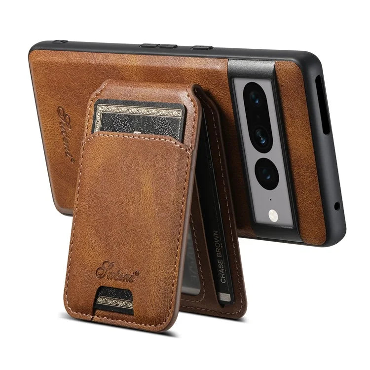 SUTENI H15 For Google Pixel 7 Pro 5G Case Card Holder Detachable Magnetic Back Phone Cover