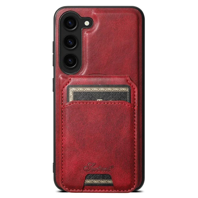 SUTENI H15 For Samsung Galaxy S23+ Phone Case Detachable Card Holder Cover with Kickstand