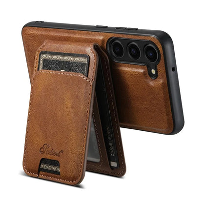SUTENI H15 For Samsung Galaxy S23+ Phone Case Detachable Card Holder Cover with Kickstand