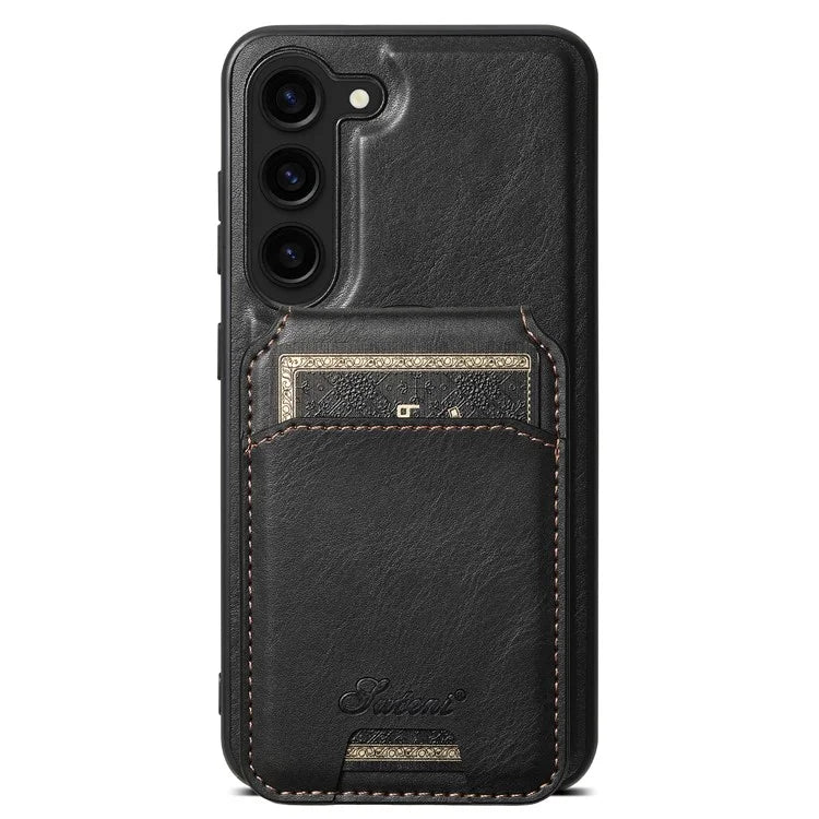 SUTENI H15 For Samsung Galaxy S23+ Phone Case Detachable Card Holder Cover with Kickstand