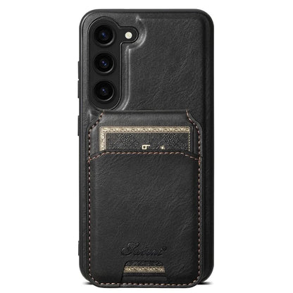 SUTENI H15 For Samsung Galaxy S23+ Phone Case Detachable Card Holder Cover with Kickstand
