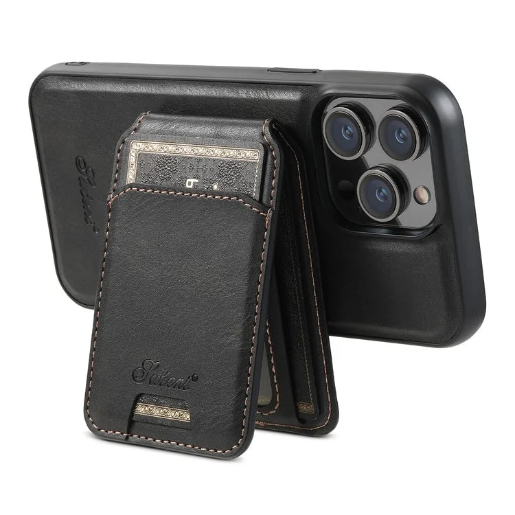 SUTENI H15 For iPhone 15 Pro Phone Case Compatible with MagSafe Detachable Card Holder Cover