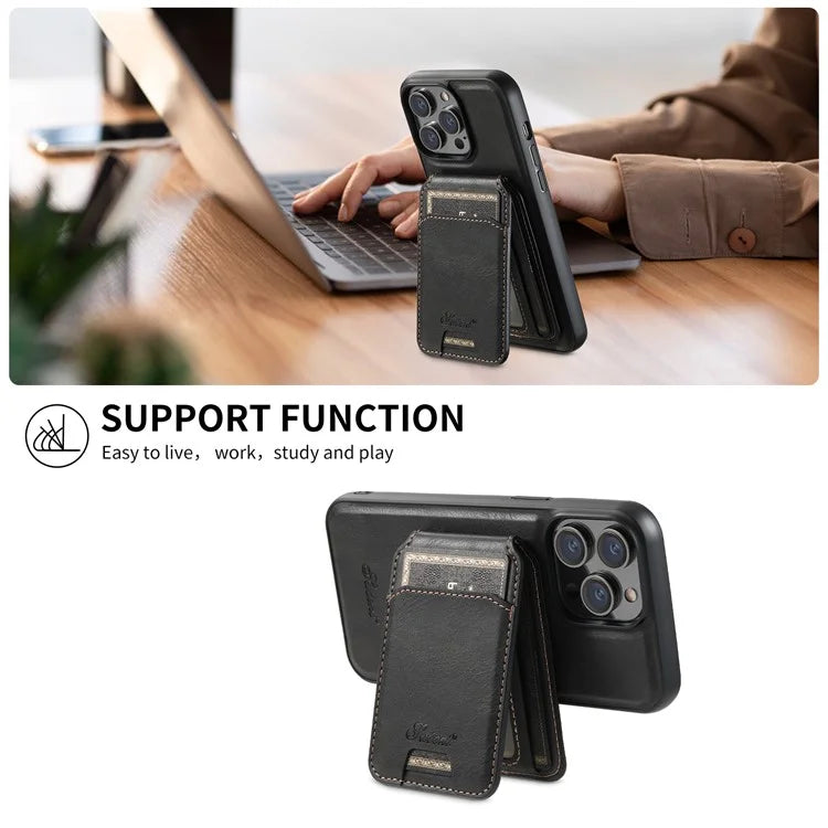 SUTENI H15 For iPhone 15 Pro Phone Case Compatible with MagSafe Detachable Card Holder Cover