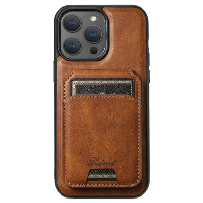 SUTENI H15 For iPhone 15 Pro Phone Case Compatible with MagSafe Detachable Card Holder Cover