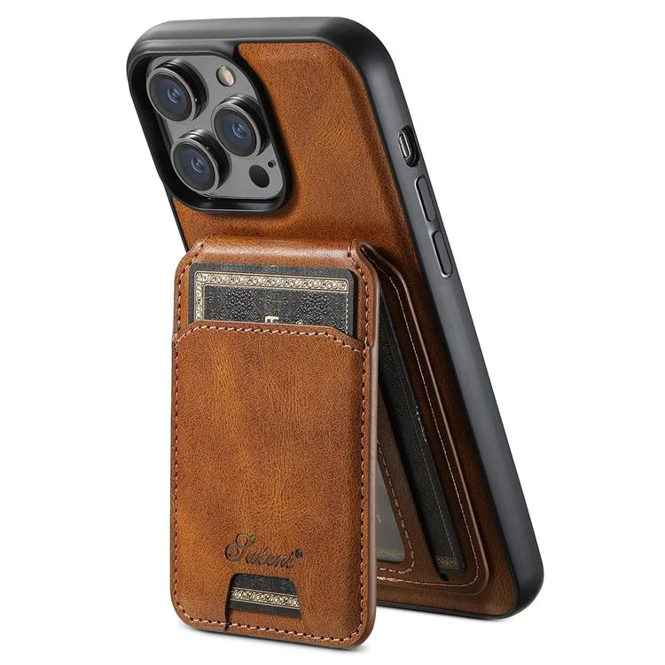 SUTENI H15 For iPhone 15 Pro Phone Case Compatible with MagSafe Detachable Card Holder Cover