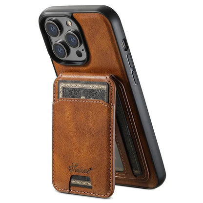 SUTENI H15 For iPhone 15 Pro Phone Case Compatible with MagSafe Detachable Card Holder Cover
