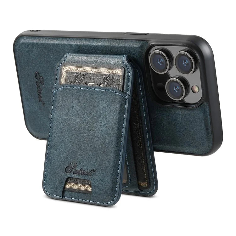 SUTENI H15 For iPhone 15 Pro Phone Case Compatible with MagSafe Detachable Card Holder Cover