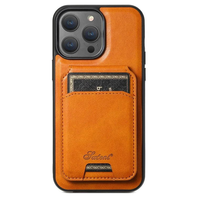 SUTENI H15 For iPhone 15 Pro Phone Case Compatible with MagSafe Detachable Card Holder Cover