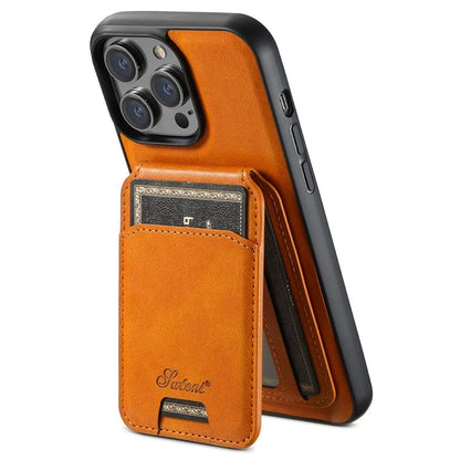 SUTENI H15 For iPhone 15 Pro Phone Case Compatible with MagSafe Detachable Card Holder Cover