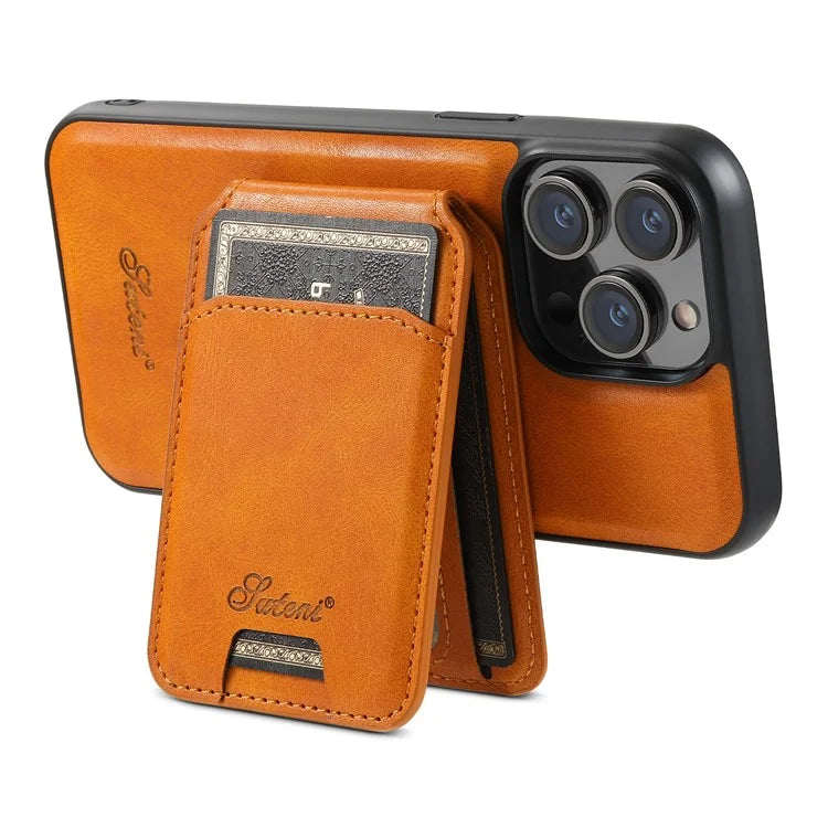 SUTENI H15 For iPhone 15 Pro Phone Case Compatible with MagSafe Detachable Card Holder Cover