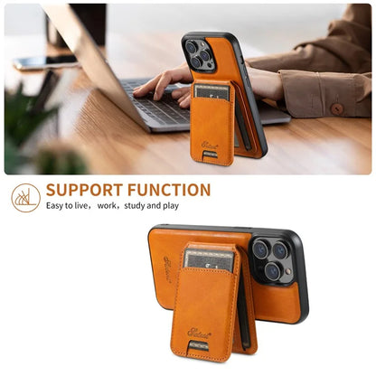 SUTENI H15 For iPhone 15 Pro Phone Case Compatible with MagSafe Detachable Card Holder Cover